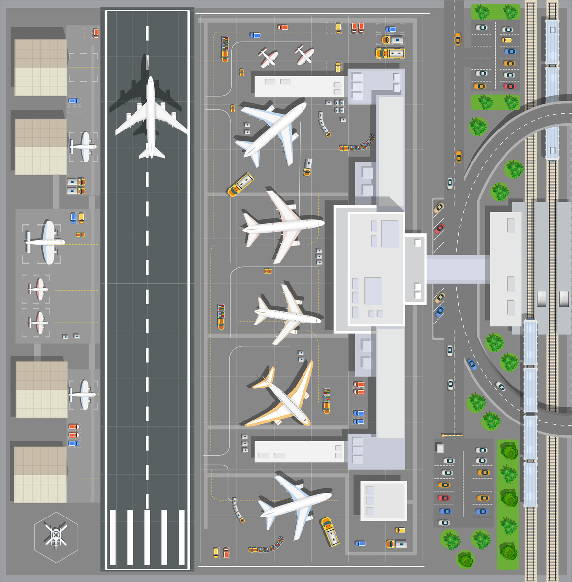 Airport Passenger Terminal Illustration